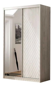 Šatníková skriňa Karoly (craft biely) 