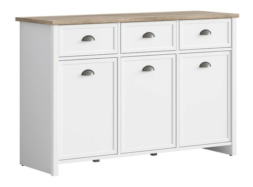 Komoda BRW Cannet KOM3D3S (biela)