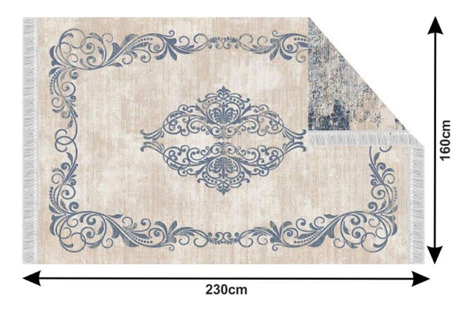 Koberec 160x230 cm Gino 3 (béžová + modrá)