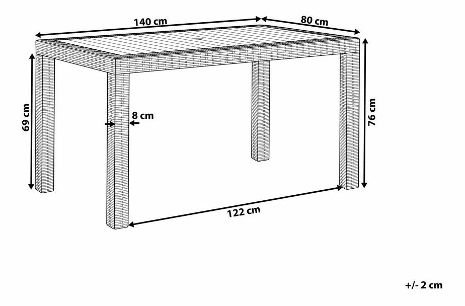 Vrtni stol Fossil 140 (grafit)