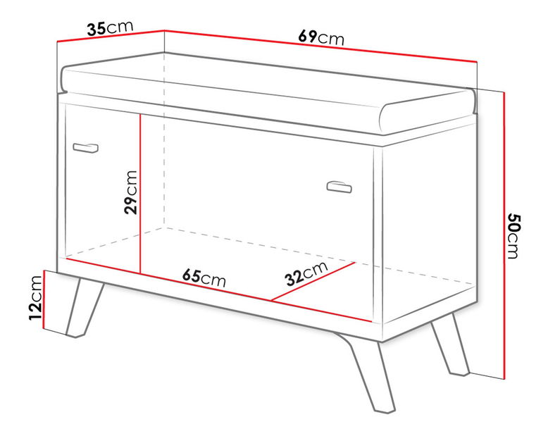 Pantofar Talbergia TN04 (Alb+Stejar craft auriu + baza 17)