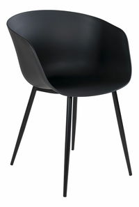 Scaun de sufragerie Rateria (negru)