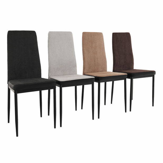 Jedálenská stolička Enrico (svetlosivá + čierna)