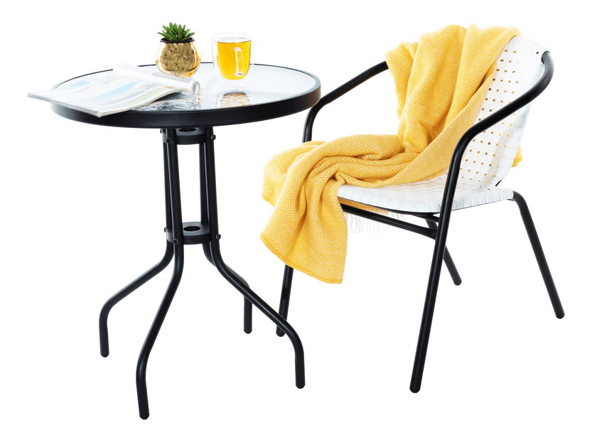 Kerti szék Brittaney (fehér + fekete)