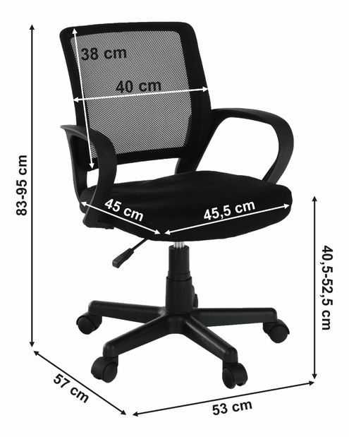 Irodai forgószék Aberfeldy (fekete)