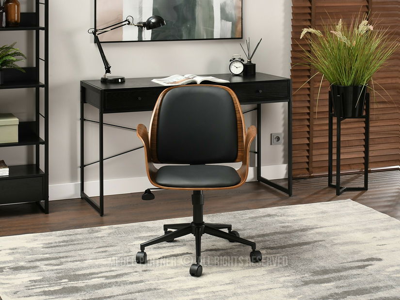 Fotoliu Enrique (nuc închis + negru)