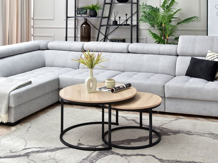 Set 2 măsuțe cafea Novedosa (negru)