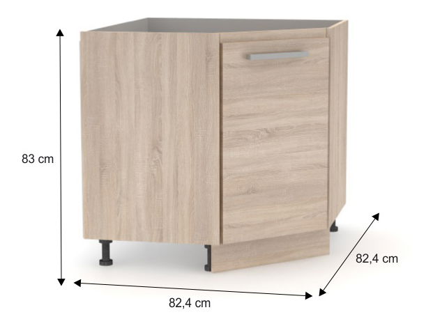 Dulap inferior de bucătărie, de colț NOPL-065-RS Noliana (stejar sonoma)