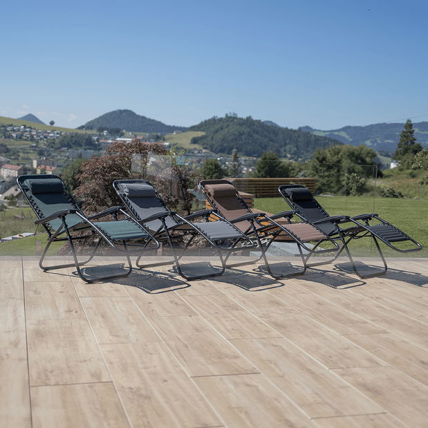 Scaun reglabil de grădină Gerry (maro) 