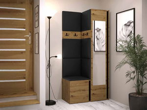 Predsoblje Tovenaz XXV (hrast artisan + crna)