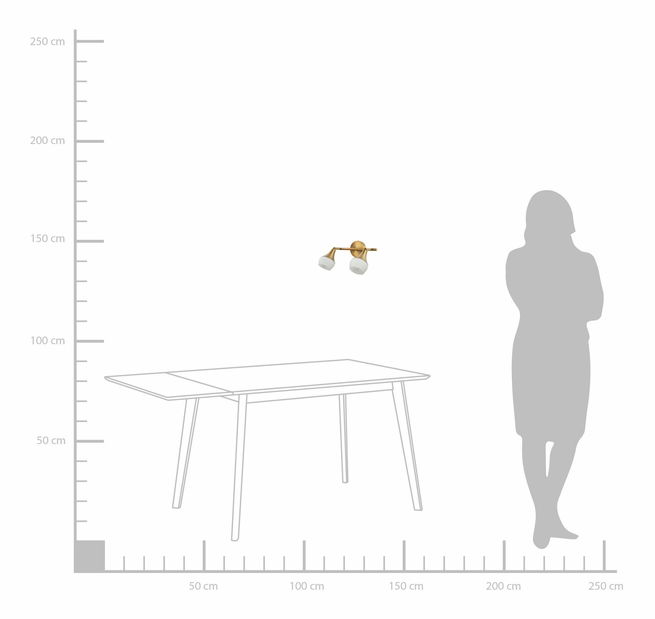 Závesná lampa Antler II (zlatá)