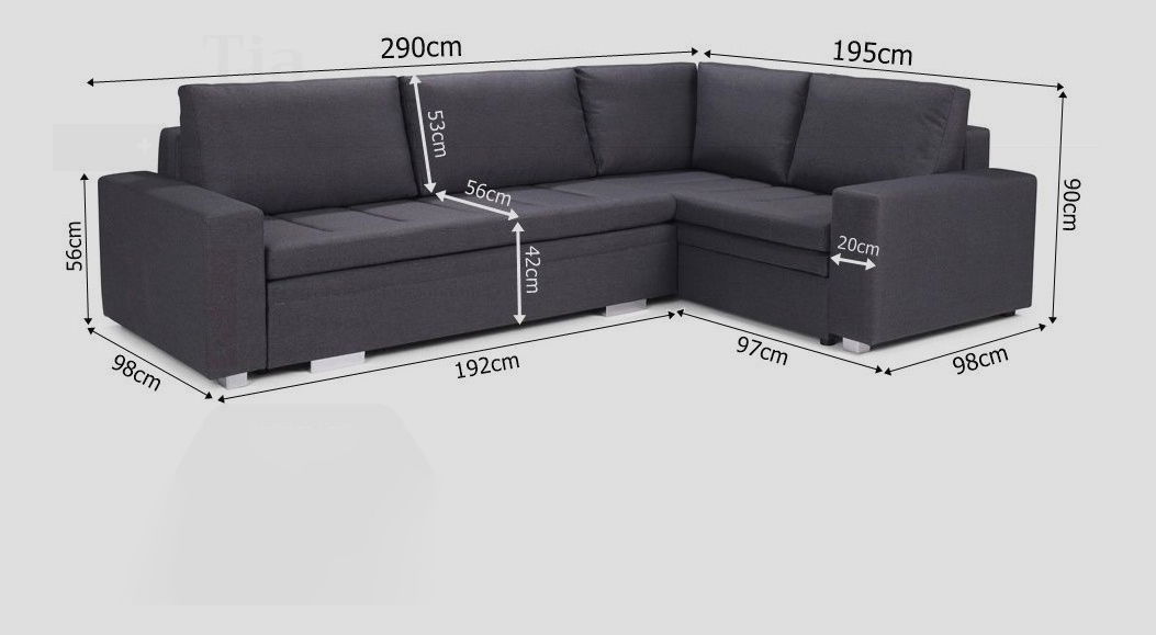 Rohová sedačka Triste (tmavohnedá) (L)