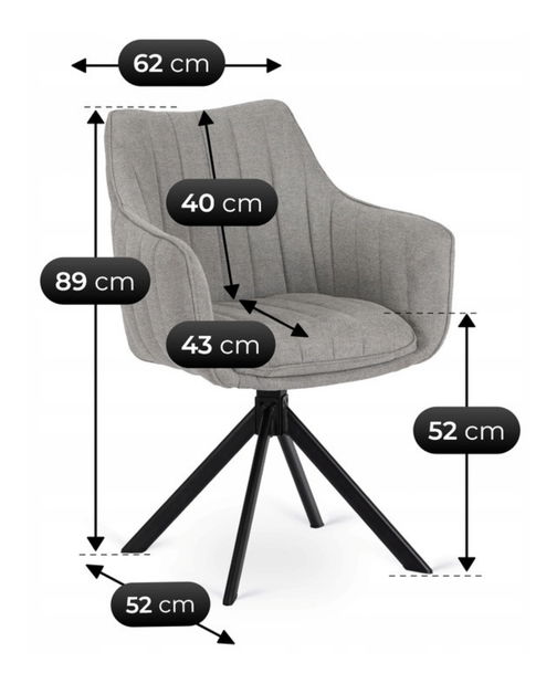 Blagovaonska stolica Mamba (siva) 