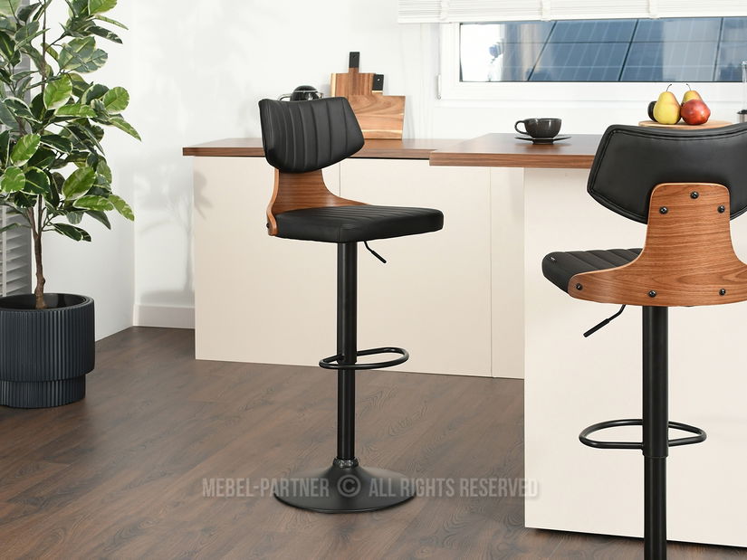 Stolica Heroe (tamni orah + crna)