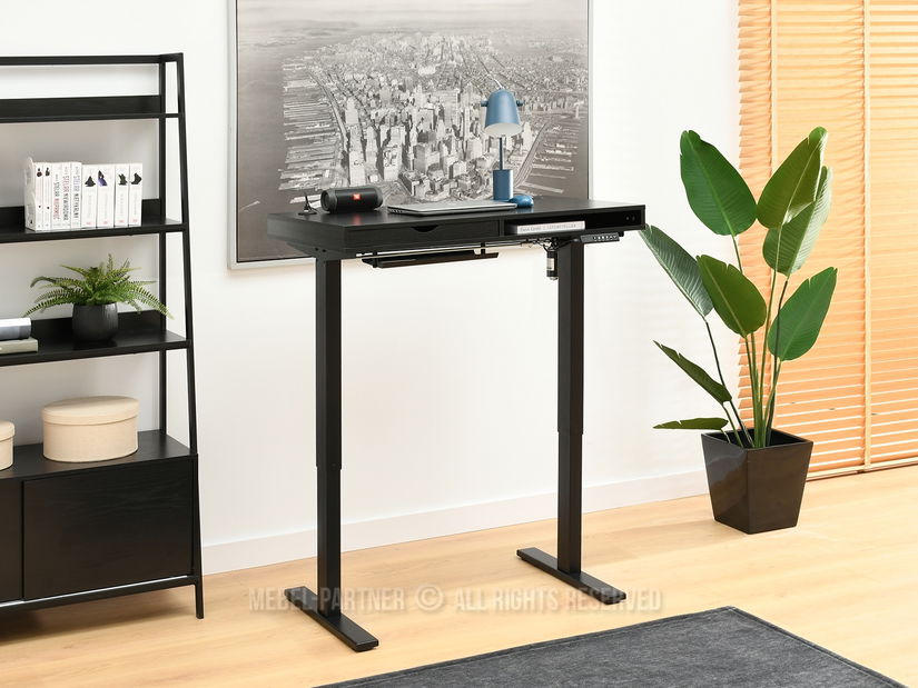 PC stolík Osto 100 (čierne drevo + čierna)