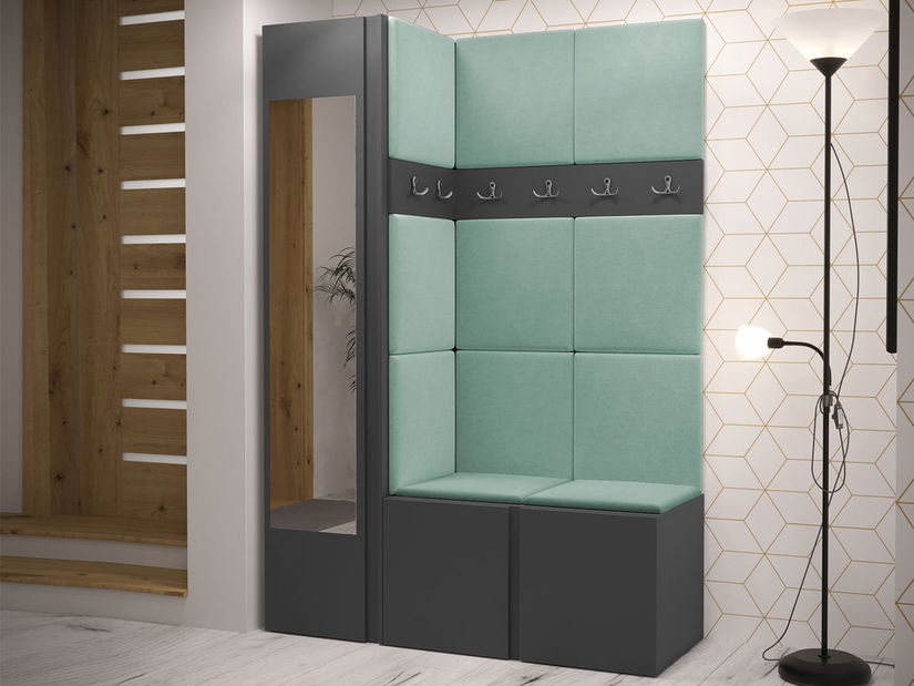 Mobilier hol Tovenaz X (grafit) (cu oglindă)