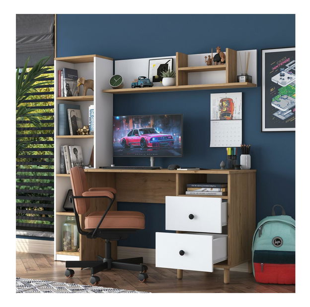 PC stolić Haiti 115 (orah + bijela)