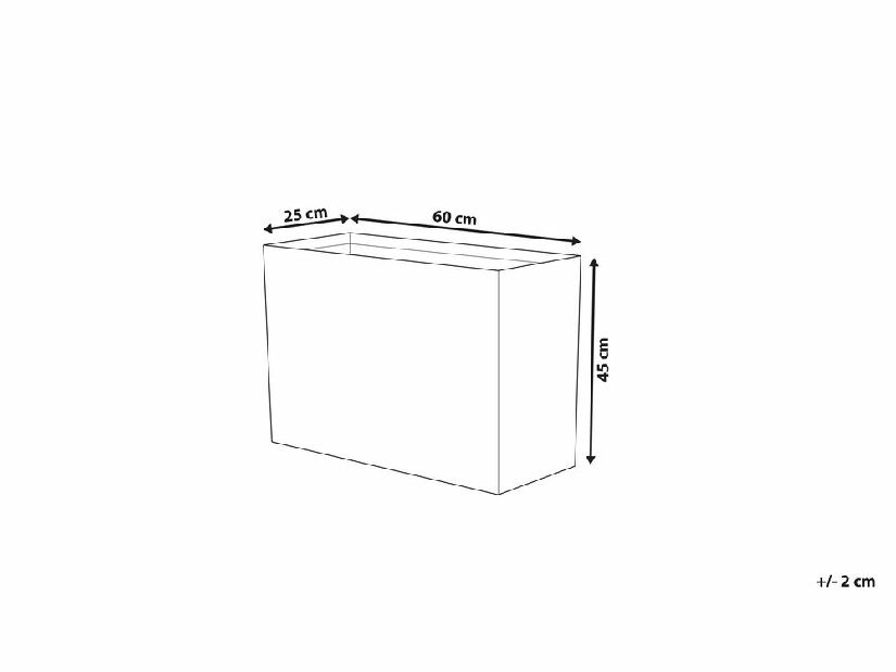 Posuda za cvijeće EDEXA 45x60x25 cm (kamen) (bež)