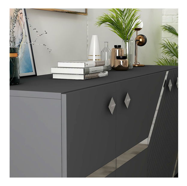 Szekrény Tabivo (antracit + ezüst) 