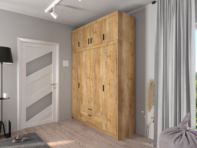 Dulap de haine Elanor IV (stejar lefkas) *vânzare stoc