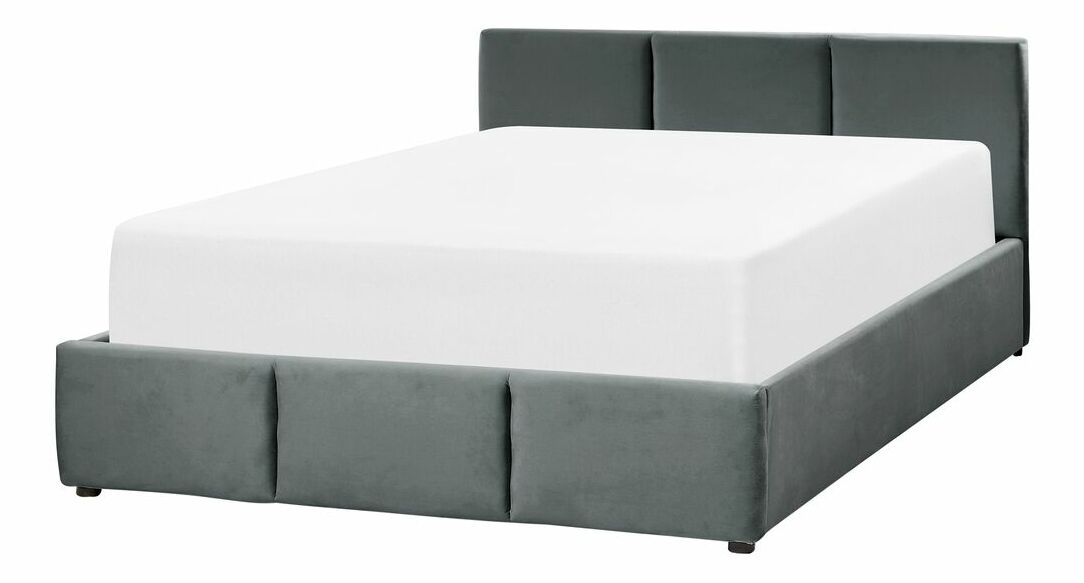 Bračni krevet 140 cm Belize (tamnosiva) (s podnicom) (s prostorom za odlaganje)