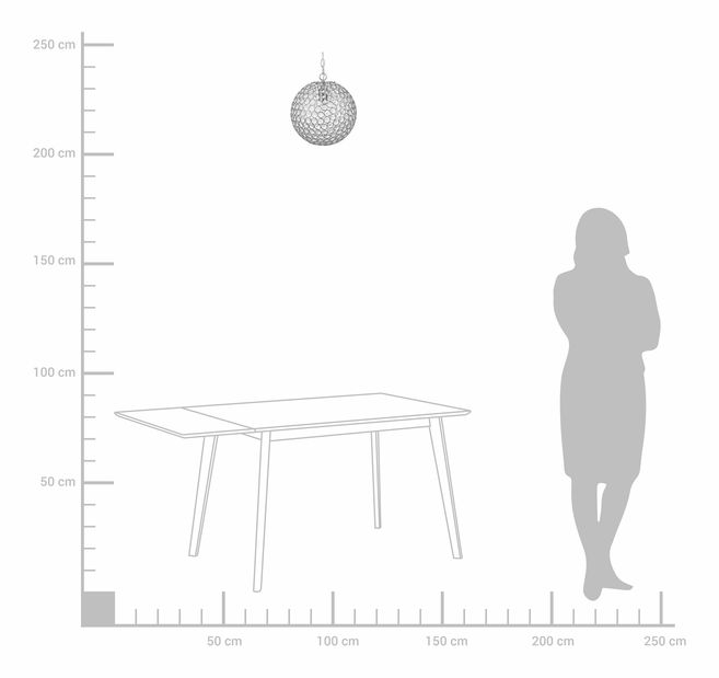 Viseća svjetiljka Tacoma (srebrna)