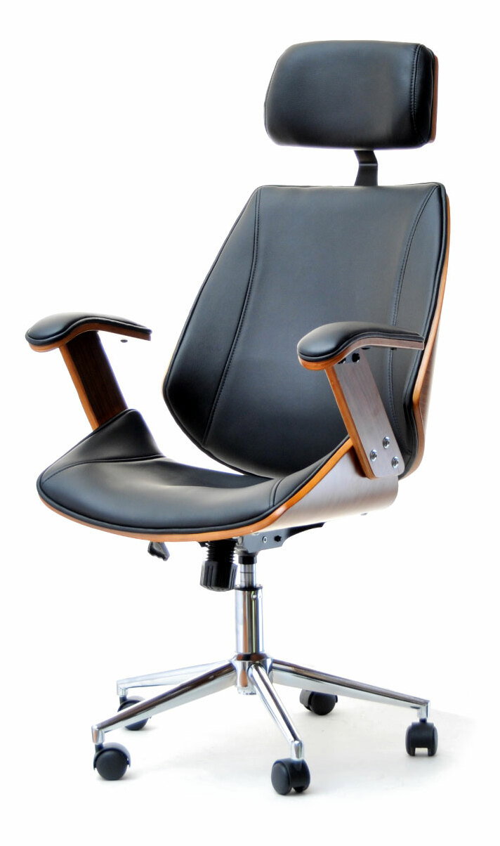 Kreslo Franc (orech tmavý + chrómová)