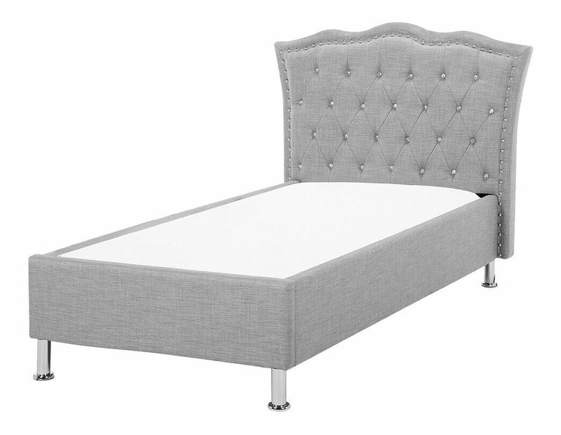 Pat pentru copii 90 cm MATH (cu somieră) (gri)