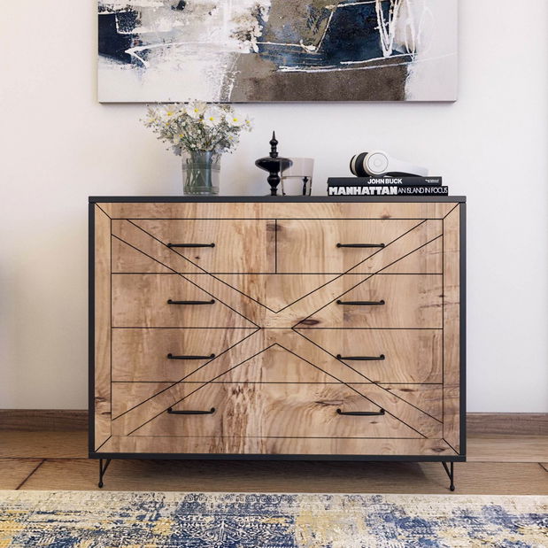 Komoda Comfi (antracit + hrast) *rasprodaja