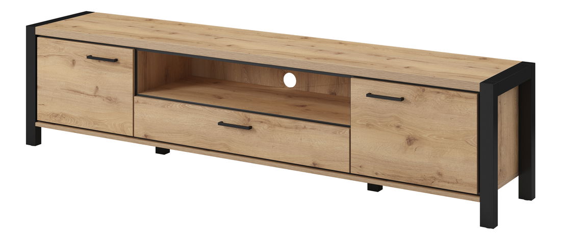 Tv stolík/skrinka Armin Typ 40 (dub taurus + matná čierna)