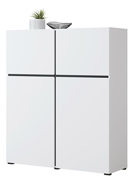 Komoda Crossroad W76 (čierna + biela)