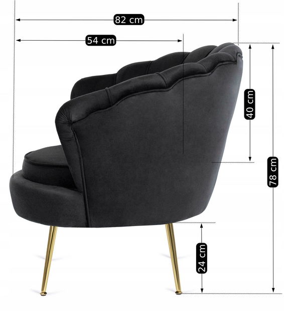 Fotoliu Guarida (negru) (cu taburete)