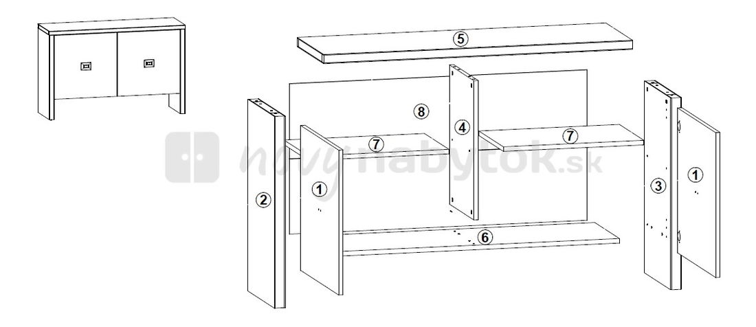 Skrinka BRW Maestica SFK2D_8_12