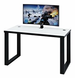 Masă PC gaming Gamer S (Alb + Negru) (fără iluminat)