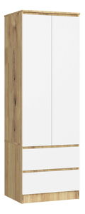 Šatníková skriňa Surgimiento (dub artisan + biela)