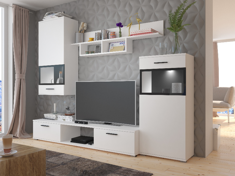 Mobilier living Balbo (alb) (fără iluminat) *lichidare stoc