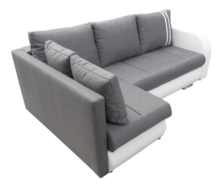 Rohová sedačka Rubella (čierna + biela) (L)