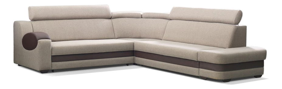 Rohová sedačka Aruba (béžová + hnedá) (P)