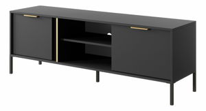 TV stolík/skrinka Lyran 2D (antracit + zlatá)