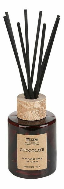 Lumânare din ceară de soia , difuzor cu bețișoare cu parfum de ciocolată Ember (maro)