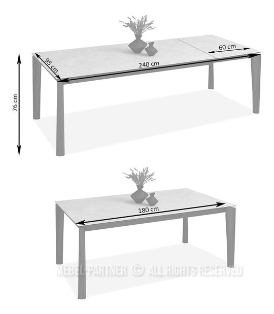 Masă de sufragerie Tornado (marmură neagră + negru)