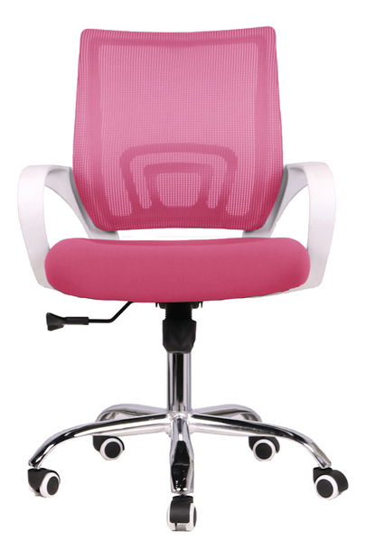 Fotoliu de birou Subrina (Roz + Alb)
