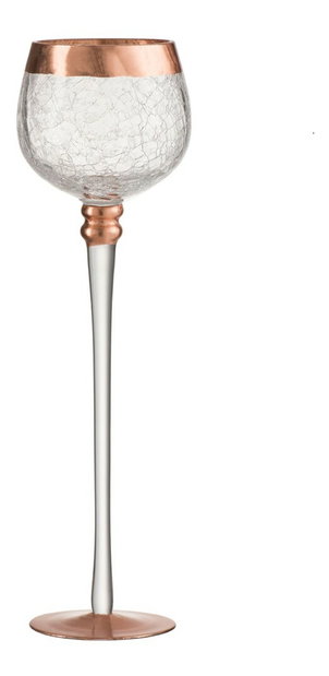 Svietnik Jolipa Na čajovú sviečku Extravaganza (9x9x30cm) (Medená)