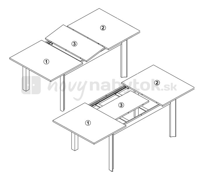 Jedálenský stôl BRW Alevil STO/8/14 (pre 6 až 8 osôb)