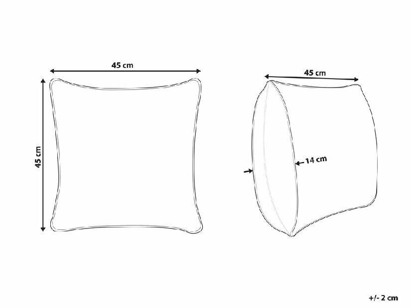 Set 2 ukrasna jastuka 45 x 45 cm Montre (više boja)