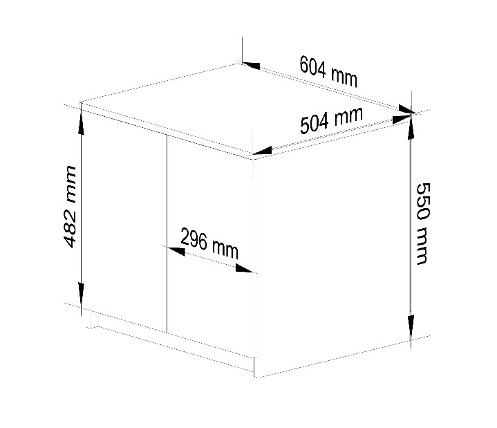 Suprastructură pentru dulap Sashka II (Stejar sonoma)