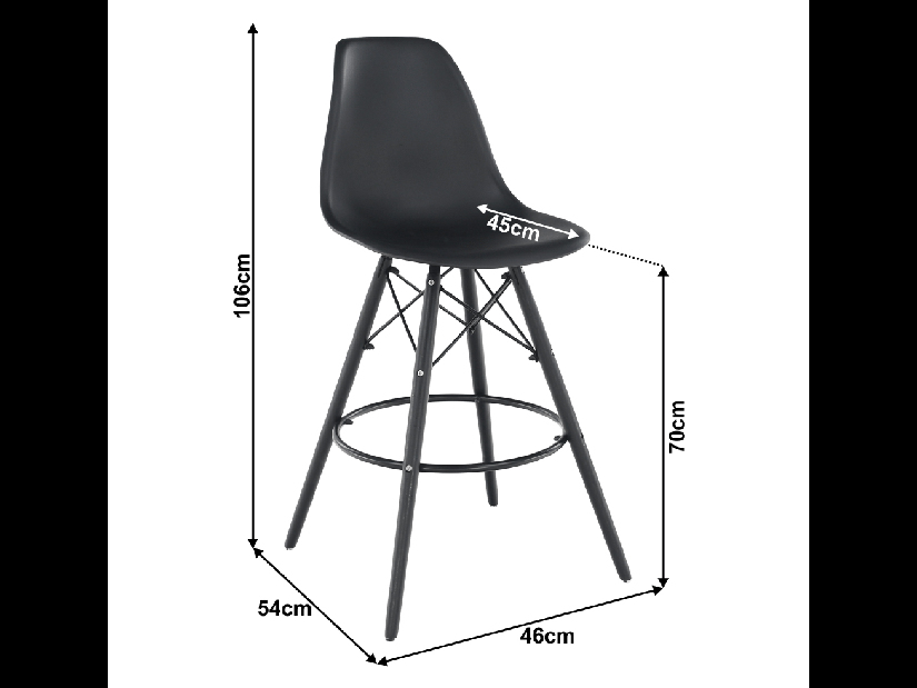 Barska stolica Canys (crna) 