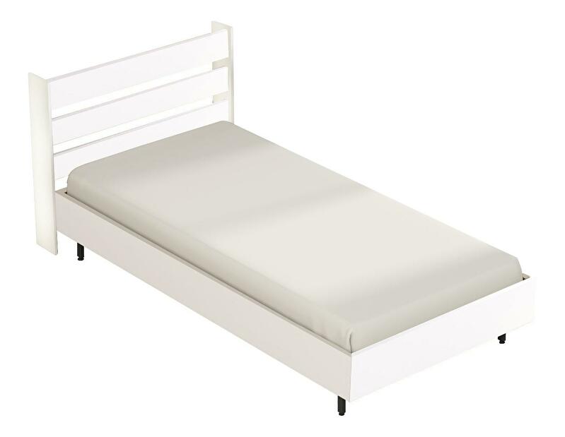 Egyszemélyes ágy 100 cm Nimelo 6 (fehér) (ágyráccsal)