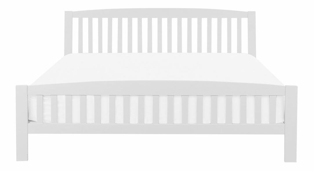 Manželská posteľ 180 cm CASTLE (s roštom) (biela)