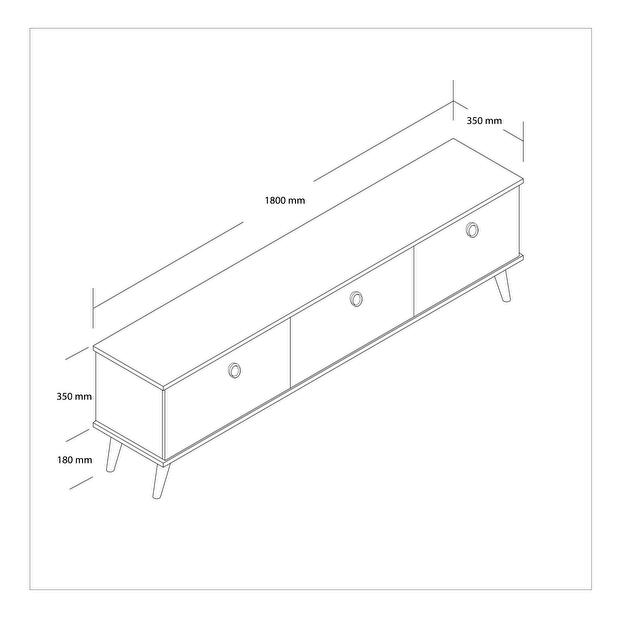 TV stolík/skrinka Lexis (dub)